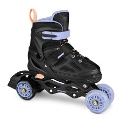 Spokey QUATTRO Brusle 4v1, černo-fialové