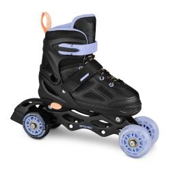 Spokey QUATTRO Brusle 4v1, černo-fialové POUZE EU 30-33 (VÝPRODEJ)