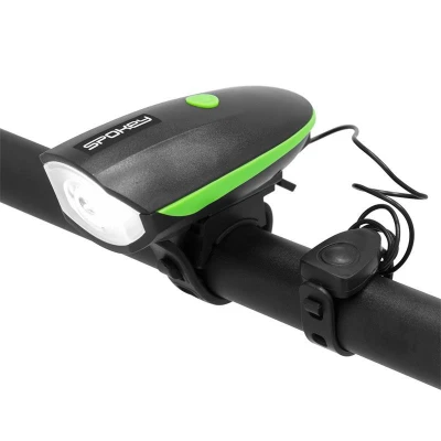 Spokey RAINI Dobíjecí LED světlo na kolo s klaksonem Spokey RAINI Dobíjecí LED světlo na kolo s klaksonem