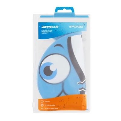 Spokey RYBKA tyrkysová dětská silikonová plavecká čepice