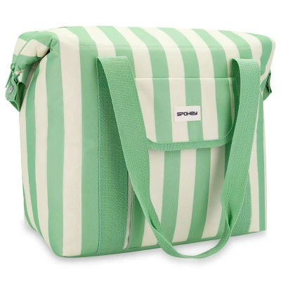 Spokey SAN REMO Termotaška, 28 l, zelené pruhy