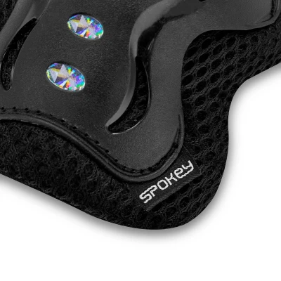 Spokey SHIELD 3dílná sada dětských chráničů, černé