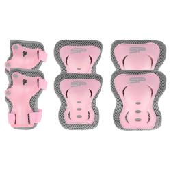 Spokey SHIELD 3dílná sada dětských chráničů, růžové Spokey SHIELD 3dílná sada dětských chráničů, růžové