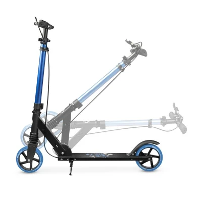 Spokey VACAY PRO Koloběžka s ruční brzdou, kolečka 145 mm, modrá