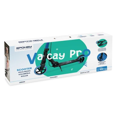 Spokey VACAY PRO Koloběžka s ruční brzdou, kolečka 145 mm, modrá