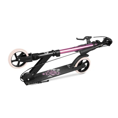 Spokey VACAY PRO Kolobežka s ručnou brzdou, kolieska 145 mm, ružová