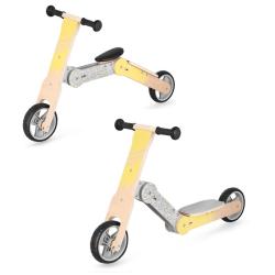 Spokey WOO-RIDE MULTI - Dřevěné dětské odrážedlo a koloběžka v jednom, žluté Spokey WOO-RIDE MULTI - Dřevěné dětské odrážedlo a koloběžka v jednom, žluté