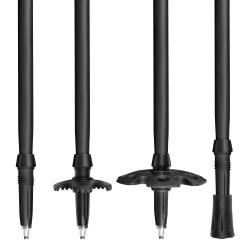 Spokey ZODIAC Trekingové hole, 3dílné, šedo-zelené