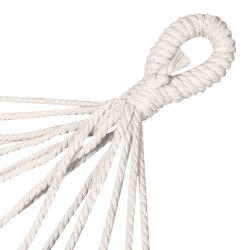 Spokey ZUNI Bavlněná houpací síť s výztuhou, černo-bílá