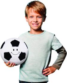 SPORTO Míč plyšový 30cm s obličejem 3 druhy (plyšová hračka)