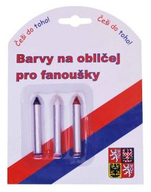 SportTeam Barvy na obličej ČR 2 tužky