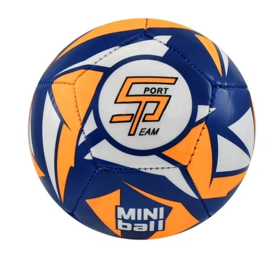 SPORTTEAM Fotbalový míč miniball S2 modro-neon.oranžový