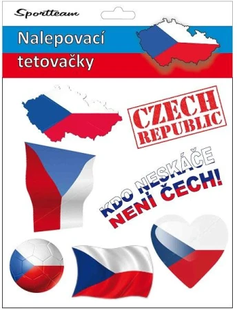 SPORTTEAM ČR 2 fanouškovské tetovací obtisky