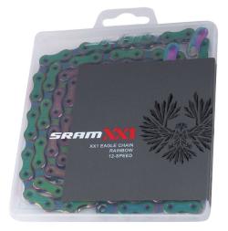 Sram řetěz 12 speed PC XX1 Eagle HollowPin 126 čl.+ spojka PowerLock Flowlink rainbow