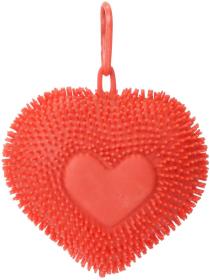 Srdce mačkací přívěsek s bodlinkami antistresový silikonový 6 barev