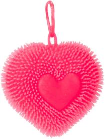 Srdce mačkací přívěsek s bodlinkami antistresový silikonový 6 barev