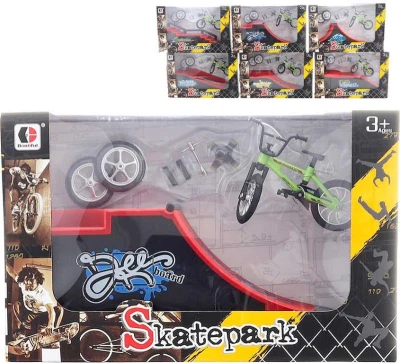 Skrutkovací set rampa s BMX prstovým kolesom a doplnkami rôzne druhy kov Skrutkovací set rampa s BMX prstovým kolesom a doplnkami rôzne druhy kov