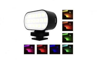 STABLECAM PULUZ MINI černé nastavitelné RGB LED světlo (vč. baterie)