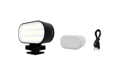 STABLECAM PULUZ MINI černé nastavitelné RGB LED světlo (vč. baterie)
