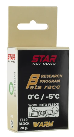 Star Ski Wax TL10 Block Beta Race warm 20g