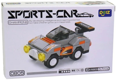 (stavebnice) Auto sportovní volný chod 55-62 dílků 8 druhů