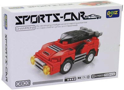 (stavebnice) Auto sportovní volný chod 55-62 dílků 8 druhů