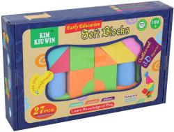 Stavebnice baby soft kostky barevné pěnové set 27ks v krabici Stavebnice baby soft kostky barevné pěnové set 27ks v krabici
