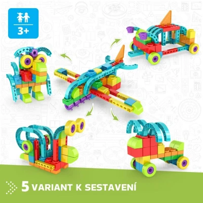 (stavebnice) Engino Qboidz Letadlo 5 modelů 61 dílků skládačka 5v1