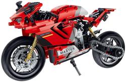 Stavebnice iM.MASTER Motorka červená 557 dílků plast