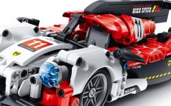 Stavebnice iM.MASTER Závodní auto zpětný chod 472 dílků plast