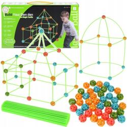 Stavebnice kreativní 3D skládačka s míčky a tyčinkami 128 dílků Stavebnice kreativní 3D skládačka s míčky a tyčinkami 128 dílků