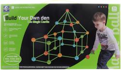 Stavebnice kreativní 3D skládačka s míčky a tyčinkami 128 dílků