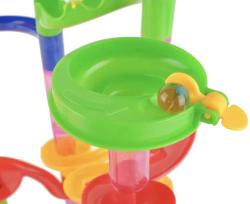 Stavebnice kuličková dráha barevná set 80 dílků plast v krabici