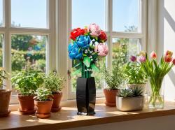 Stavebnice květy růže ve váze, 768 dílů