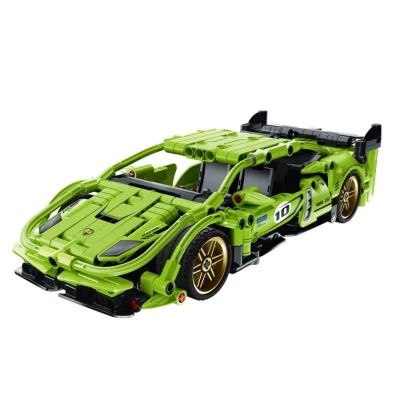 Stavebnice Lamborghini zelené na zpětné natažení 457 dílků Stavebnice Lamborghini zelené na zpětné natažení 457 dílků