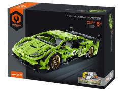 Stavebnice Lamborghini zelené na zpětné natažení 457 dílků