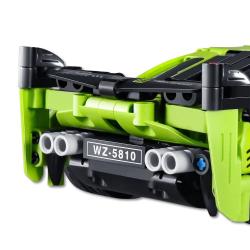 Stavebnice Lamborghini zelené na zpětné natažení 457 dílků