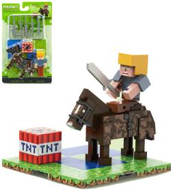 Stavebnice Magnet World 3D magnetická skádačka Bojovník a kůň Stavebnice Magnet World 3D magnetická skádačka Bojovník a kůň