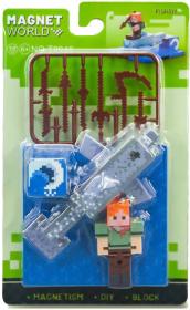 Stavebnice Magnet World 3D magnetická skádačka Rybář a ryba