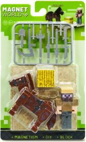 Stavebnice Magnet World 3D magnetická skádačka Rytíř a kůň