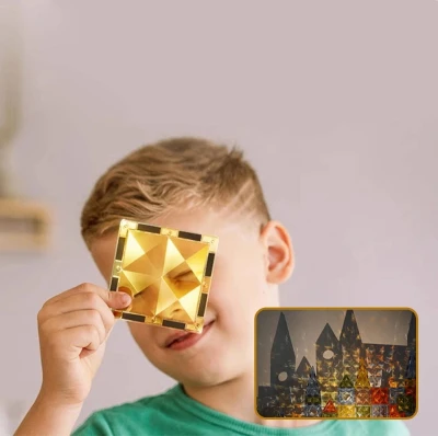 Stavebnice magnetická 116 dílků dům se zvířátky skládačka 3D Diamond
