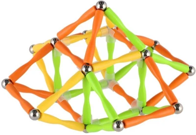 Stavebnice magnetická 148 dílků skládačka 3D plast/kov v krabici