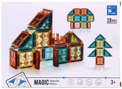 Stavebnice magnetická 28 dílků 3D skládačka plast/kov v krabici Stavebnice magnetická 28 dílků 3D skládačka plast/kov v krabici