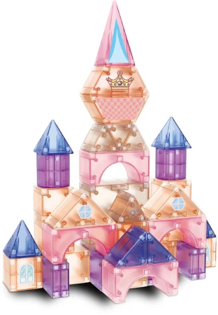 Stavebnice magnetická 66 dílků zámek princezna skládačka 3D