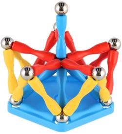 Stavebnice magnetická 77 dílků skládačka 3D plast/kov v krabici