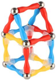Stavebnice magnetická 77 dílků skládačka 3D plast/kov v krabici