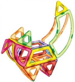 Stavebnice magnetická 89 dílků skládačka v krabici