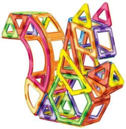 Stavebnice magnetická 89 dílků skládačka v krabici