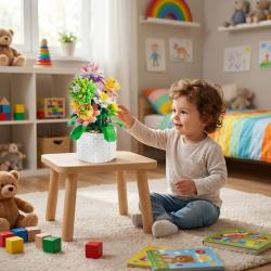 Stavebnice sada - kytice květin DIY 1059 dílků