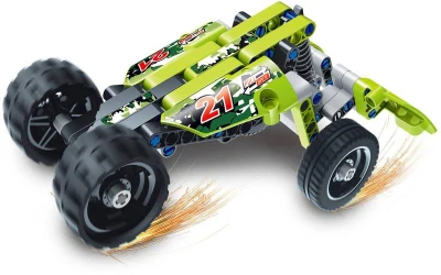 Stavebnice Technology auto formule zelená 101 dílků konstrukční plast